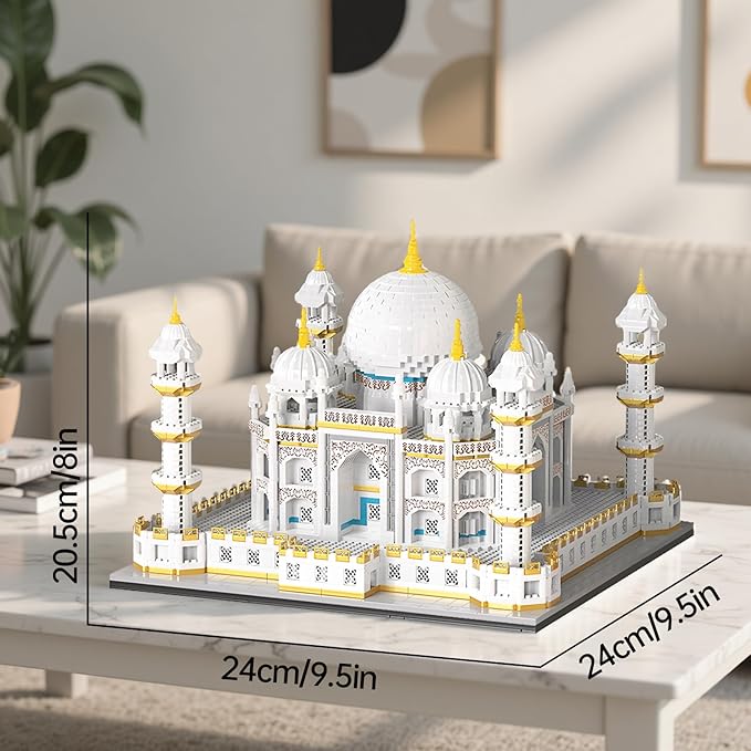 Architecture Taj Mahal Micro Mini Building Blocks SetLandmarks Collection Display Model Gift for Adults(4030 Pieces)