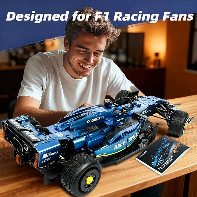 Formula 1 Model Car Kits for Adults Aston Martin F1 Car with Realistic Details F1 Toys Building Sets Craft for Display Formula 1 Racing Gifts for Teen Boys Ideal F1 Gifts for Men
