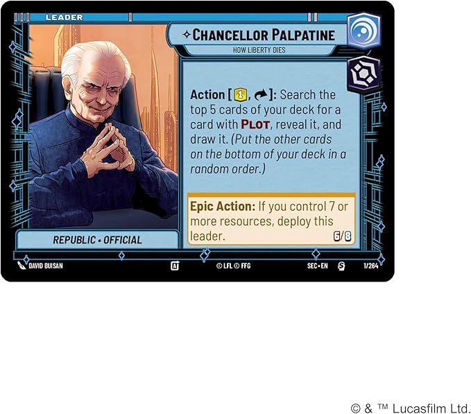 Asmodee Star Wars: Unlimited TCG Secrets of Power Chancellor Palpatine Spotlight Deck - Pre-Built 50-Card Ready-to-Play Deck with Booster Pack Ages 12+ 2+ Players 20 Minute Playtime