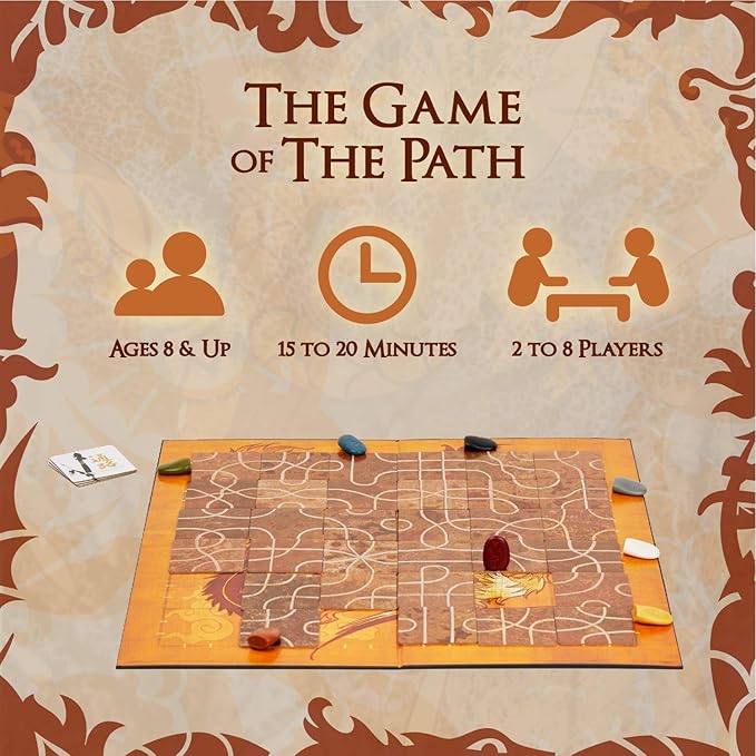 Calliope Tsuro - The Game of The Path - A Family Strategy Board Game For Adults and Kids 2-8 Players Ages 8 &amp Up