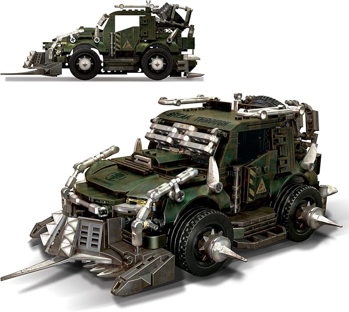 HIGH GODO Off-Road Car Building Set MOC Wasteland Style Truck Model Kit Creative Cool SUV Building Block Toys Gifts for Teens Adults 14+ (636 Pieces)