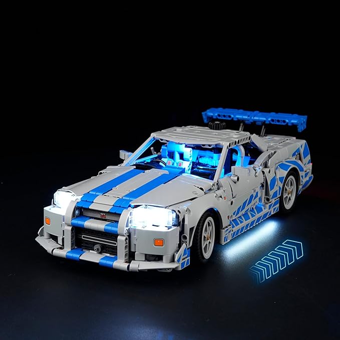 LIGHTAILING Led Light for Lego-42210 2-Fast-2 Furious Nissan Skyline GT-R (R34) Car - Valentine’s Day Edition - Easy Install Hidden Wiring Home Decor &amp Gift-Ready (Model Not Included)