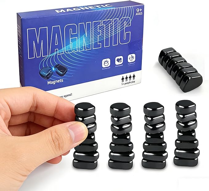 Magnet Game with 32 Stones Magnetic Chess Game with String for Family &amp Party &amp Travel &amp Camping Puzzle Strategy Games