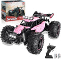 Carox Remote Control Car 2.4GHz 25KM/H High Speed RC Car 1:18 Off-Road Monster Truck with LED Lights and 1800mAh Rechargeable Battery – Ideal Gift for Boys 6+