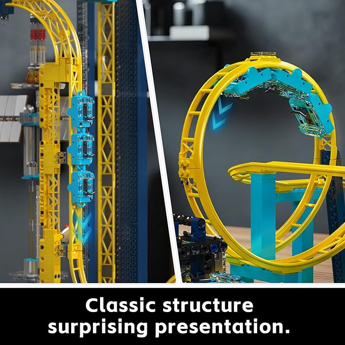 Mould King 11031 Roller Coaster Building Kit Space Elevator Track Construction Blocks Toys with Motors Ideal Gift Toy for Adult (3118 Pieces)