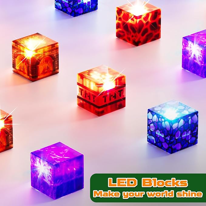 150 pcs 0.8inch Magnetic Blocks with 24 Light Blocks - Easter Toys for Kids Boys and Girls Magnetic Building Blocks Cubes Stacking Magnets Birthday Gifts for Boys and Girls Age 3+ Years Old