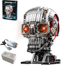 Mechanical Skull Building Block Set 3D Poseable Model with Mandibular Teeth Bite Drive can be driven by hand or motor for STEM Toys for Kids &amp Adults Perfect for Horror Fans &amp Gothic Room Deco