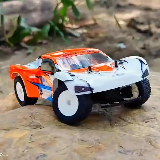 Serpent 1:24 Mini Spyder RC Car with Gyro 1/24 Scale 2.4GHz Short Course Truck All Terrain Off-Road Buggy RTR High Performance with 1 Battery 1 USB Data Cable