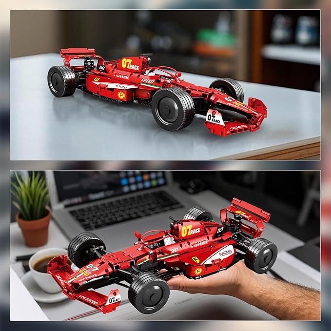 Reobrix F1 Cars Building Sets for Adults Technical Formula 1 Model Car Kits Cool 1:8 Scale Race Car Model Display for Home or Office Decor Collectible Gifts for F1 Fans (928 PCSStatic Version)