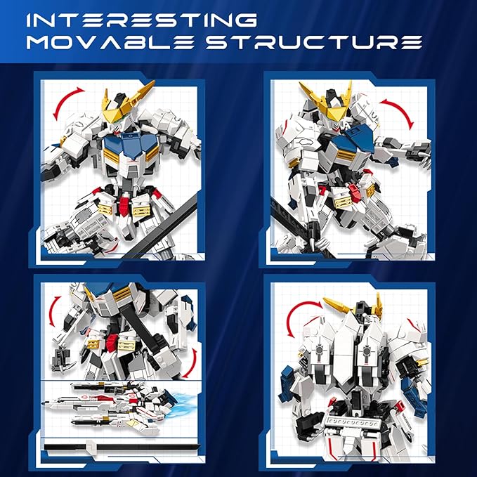 Velance Mech Robot Transforming Building Blocks Set Warrior City Mech &amp Fighter Jet Building Toy Kit Mecha Robot Building Block Model for Kids &amp Adults Birthday Valentine's Day Gift(952 Pc