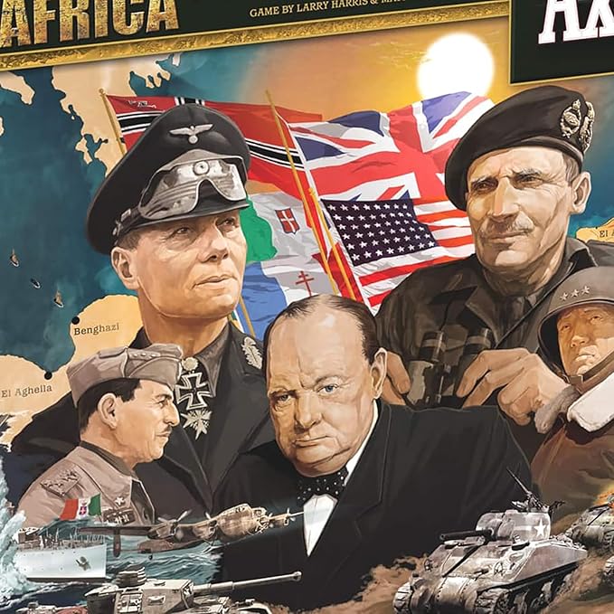 Renegade Game Studios Axis &amp Allies North Africa WWII Strategy Board Game with 250+ Miniatures - 2-4 Players