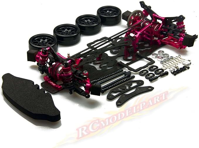 1/10 Alloy &amp Carbon RWD Drift Racing Car Frame Body Kit for Sakura D4
