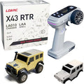 LDARC 1:43 Scale Mini RC Crawler RTR RC Rock Truck 4x4 2.4GHZ Hobby Grade Remote Control Car Model Vehicle RC Buggy Comes with a DIY Replaceable Body Shell(Desert Yellow)