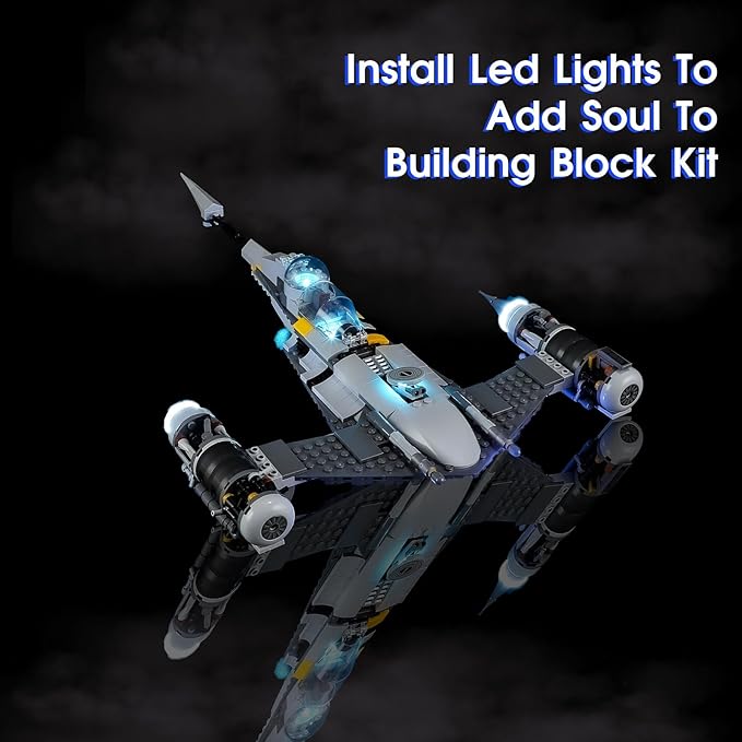 Vaodest LED Light for Lego Star Wars 75325 The Mandalorian's N-1 Starfighter SetDesign and Configuration Compatible with Model 75325(LED Light Only Not Building Block Kit)