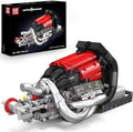 Mould King Racing Car Engine Model Kit 980+Pcs Motorized Mini Engine Kits That Runs Build Your Own Model Engine with Gearshift &amp Battery Building Blocks for Adults DIY Construction Engineering