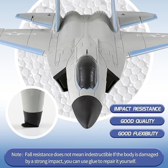 FX9631 RC Plane 2.4GHz 4CH Brushless Remote Control Airplane 3D 6G Mode Built in Six Axis Gyroscope Aerobatics Culvert Plane Simulated Stealth Fighter Toy Gift for Teens Adults