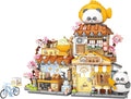 Mini City Shop Street View Building Blocks Model SetSimulation Panda Architecture Collection Particle Construction Building Bricks ToyHome Decor (Taiyaki)