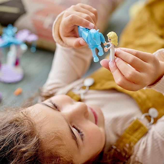 LEGO Disney Princess Elsa and The Nokk’s Ice Stable Building Toy 43209 Disney Frozen Toy with Buildable Toy Horse Figure and Mini Doll Starter Bricks for Kids Age 4+ Great Gift for Girls and Boys