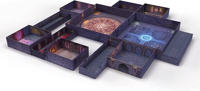 Gale Force Nine Tenfold Dungeon: The Castle - Modular Roleplaying Terrain Set &amp 5e RPG Adventure Multicolor (GF9TFD01)