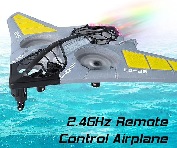 GoolRC RC Plane Remote Control Airplane B-2 Stealth Bomber RC Fighter 2.4GHz 2CH RC Airplane Foam RC Aircraft Easy to Fly RC Glider with 2 Batteries for Beginners and Adults (Blue)