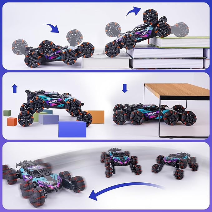 Cool 8 Wheels Hand Controlled RC Stunt Car Toys Xmas Gifts and Birthday Presents for Kids Gesture Sensing Remote Control Cars for Boys Age 6 7 8-10 11 12 Year Old