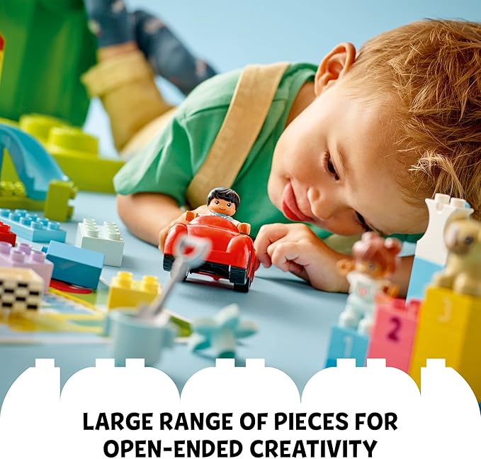 LEGO DUPLO Classic Deluxe Brick Box Building Blocks - Learning &amp Educational Toys for Toddlers Preschool Ages 1.5+ Years - Gift for Birthdays - Develop Fine Motor Skills - 10914