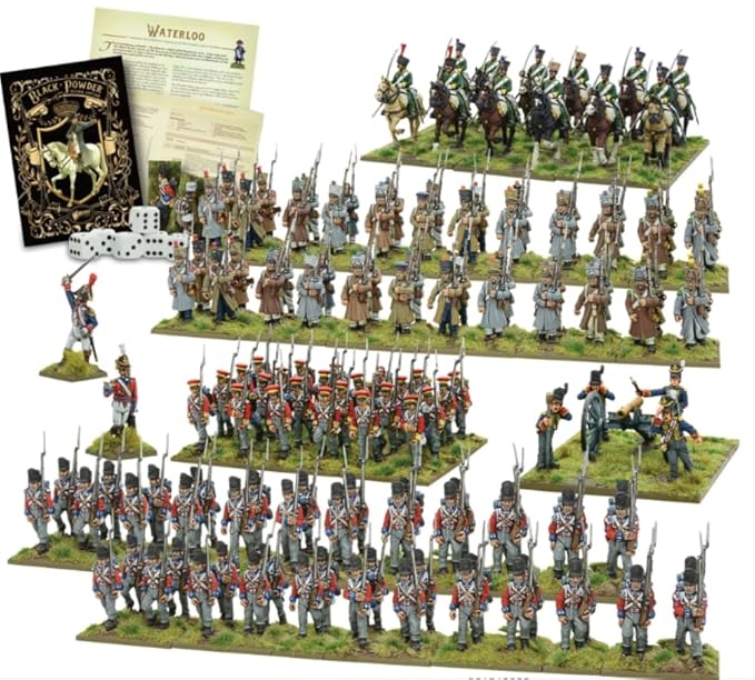 Warlord Games Wargames Delivered Black Powder Waterloo Second Edition Game - Role Playing Strategy Board Game for Adults Tabletop 19th Century Wargaming - Tabletop Military History RPG w/Terrain