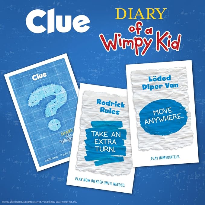 USAOPOLY CLUE: Diary of a Wimpy Kid | Solve The Mystery in This Officially-Licensed Collectible Clue Game Featuring Characters &amp Locations from The Popular Book Series Diary of a Wimpy Kid
