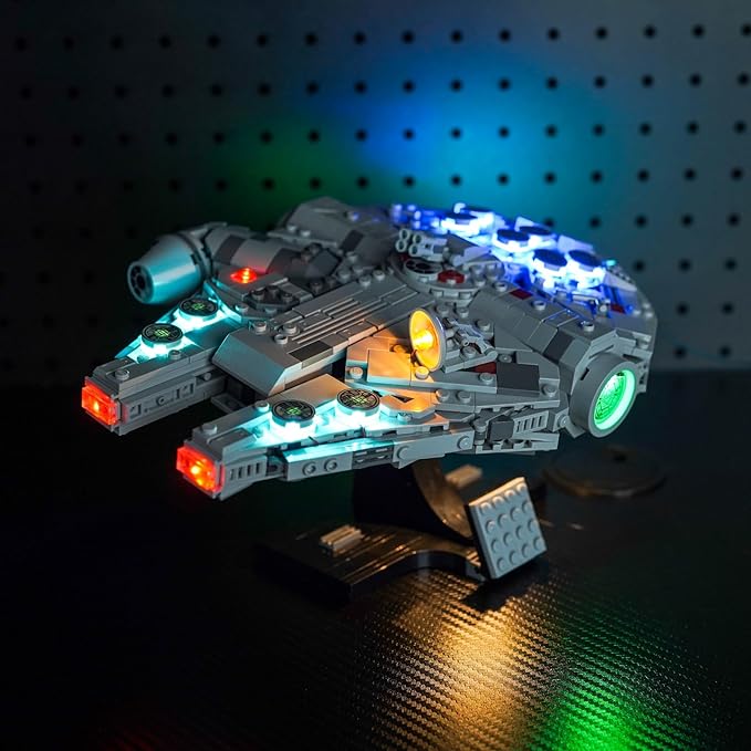 VONADO LED Light Kit Compatible with Lego Millennium Falcon 75375 - Creative Lighting Set Accessories