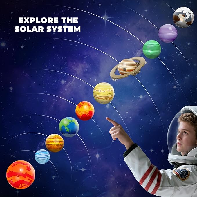 Solar System Model Toy Building Set Compatible with Lego Space Exploration STEM Toy with 8 Planets &amp Rocket Educational Astronomy Building Set for Teens Adults and Space Lovers (964 PCS)