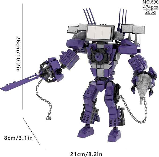 Toilet Blocks Toys TV Man Building Blocks ToysConstruction Playset Blocks Action Figure Building Blocks for Adults Kids 474 PCS