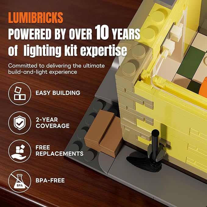 Barbershop Lighting Building Bricks Set - Street Fusion City Town Modular Playset Collection Display kit with Minifigures 2557 Pcs for Adults &amp Teens &amp Life Enthusiasts