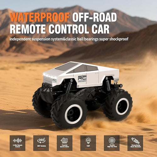 1:16 Waterproof Monster Truck Toys RC Cars Amphibious Remote Control Car Trucks 4WD All Terrain Off-Road Pickup Toy