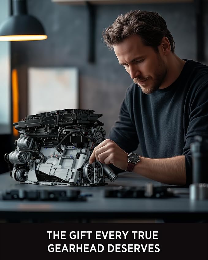 Nifeliz L6 Engine Building Set Advanced Collector’s Engine Model Toy Physical Science Educational Toy for Adults Home or Office Display (2820PCS NF10316)