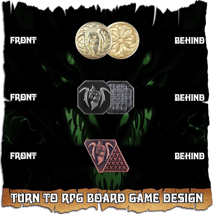 120PCS Metal Silver &amp Copper DND Coins for DND Tokens DND Accessories with PU Leather Bag as DND Gifts for DND Board Game Player Fake Coins with Leather Bag of Colorful Eyes for Cosplay Board G