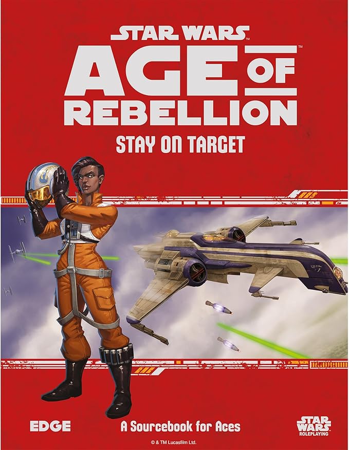 Asmodee Star Wars: Age of Rebellion Roleplaying Game Stay on Target SOURCEBOOK - New Specializations Starfighters &amp Species RPG for Kids &amp Adults Ages 14+ 3-5 Players