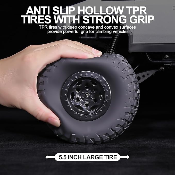 1:8 Huge Climbing Car Remote Control Truck RC Pickup Model Car Motorcycle Powerful 4x4 Vehicle for All Various Terrains Great Christmas and New Year Gift for Kids Automobile