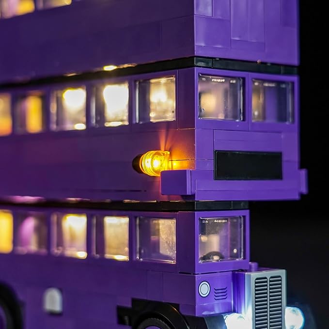 Upgraded Led Light Kit Compatible with Lego Knight Bus Adventure Building Set Lights Decoration Compatible with Lego 76446 (Model Not Included)