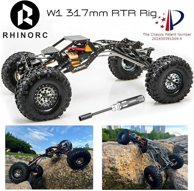 Rhino RC W1 Chassis 317mm 1/10 Shafty Crawler (Rhino W1 RTR Edition)