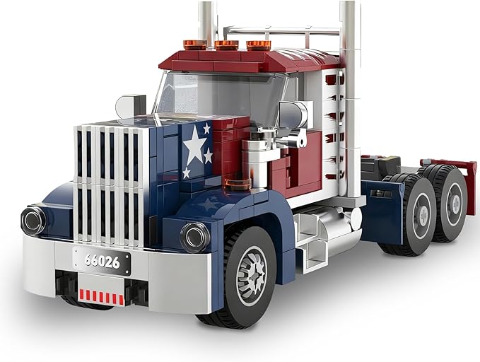 Xbert American Semi Trucks Building Sets Big Rig Tractors Truck Kits Transport Vehicle Cars Toys Birthday Gifts for Boys