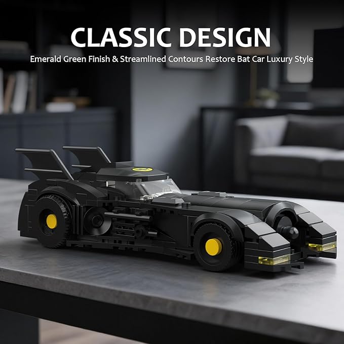 Mould King Technik Bat Super Car Builidng Toys Sets 10020 MOC Bat Iconic Vehicle Super Hero Gift for Kids Boys and Girls Ages 8+ (409 PCS)