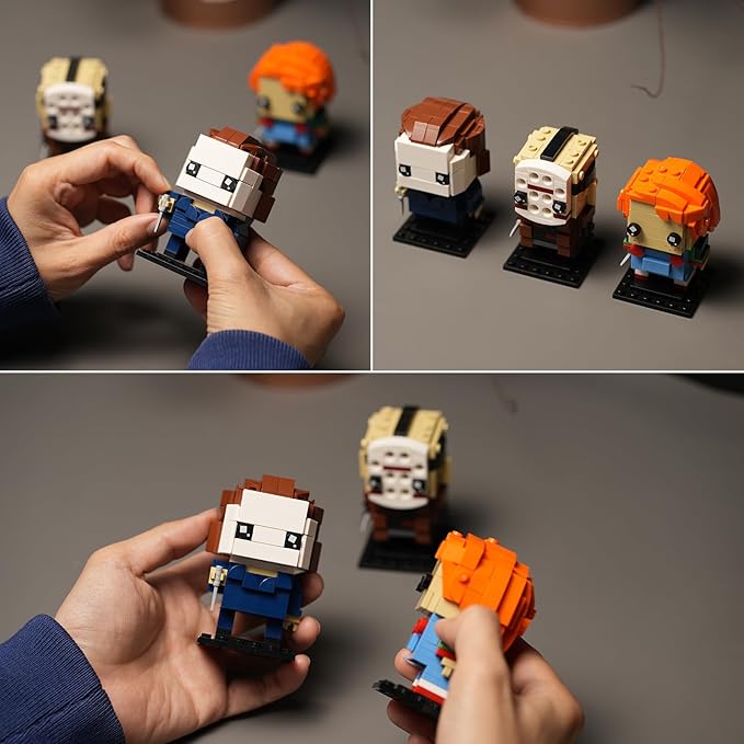 Horror Action Figure Building Set Compatible with Lego for AdutlsChuckyMichael Halloween Scary Present for FanHome Decorfor Kids 483 pcs