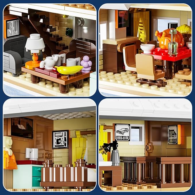 Winter Christmas Holiday House Building Set Holiday Village Blocks Christmas House Gifts for Adults and Teen (1431pcs)