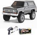 FCX24 FMS 1/24 K5 Chevy Blazer RC Crawler Officially Licensed Mini RC Car Pick Up Truck &amp SUV 2 in 1 4WD 8km/h 2 Speeds Switch Off-Road RC Model with LED Lights for Adults (Black)