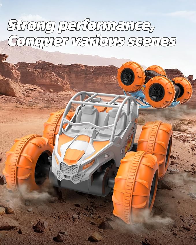 LM15-C Amphibious Remote Control Car 2.4 GHz Waterproof RC Car All Terrain Off Road Car Toys(Blue)