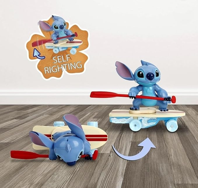 Jada Surfer Stitch RC – 10 Radio Control Toy with 360° Spin &amp Self-Righting Feature – Disney Lilo &amp Stitch – Fun Gift for Kids &amp Movie Fans – Ages 3+
