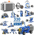 330Pcs Building Kit 12 in 1 STEM Toys with Electric Power Motor for Kids DIY Erector Set for Boys Girls Technic Building Suit Creative Play Great Gift for Kids Age 6+