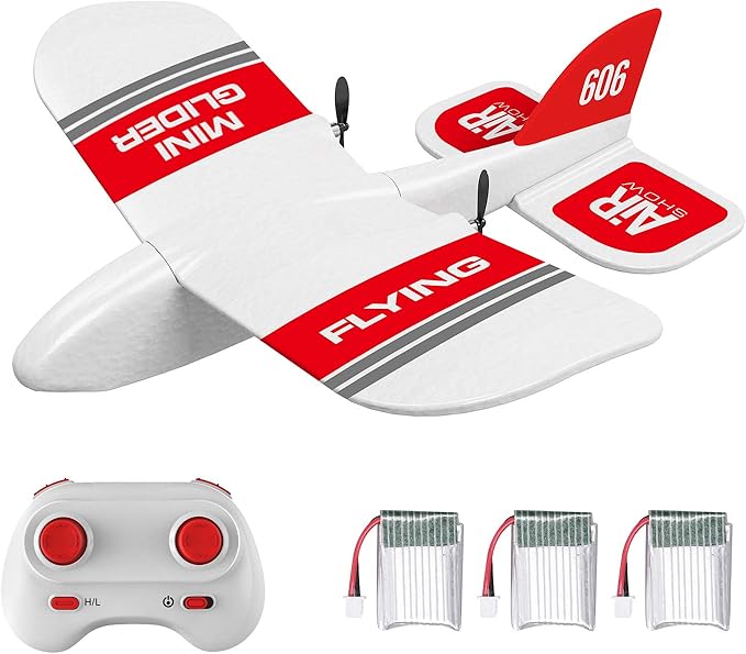 GoolRC KF606 RC Plane 2.4Ghz Remote Control Airplane EPP Foam Fixed Wing Plane RTF Ready to Fly Gliding Aircraft Model Toys with 3 Battery for Beginner