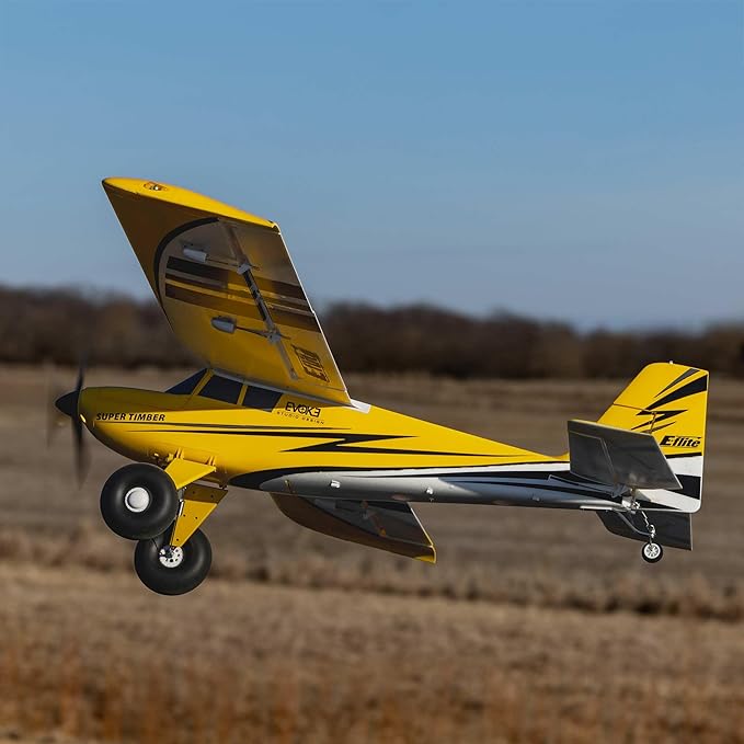E-flite RC Airplane Super Timber 1.7m BNF Basic Transmitter Battery and Charger Not Included EFL02550