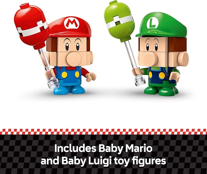 LEGO Super Mario: Mario Kart Baby Mario vs. Baby Luigi - Collectible Toy Building Set for Kids Boys and Girls Ages 8+ - Nintendo Toy for Fans - Gift Idea for Birthdays - 72034